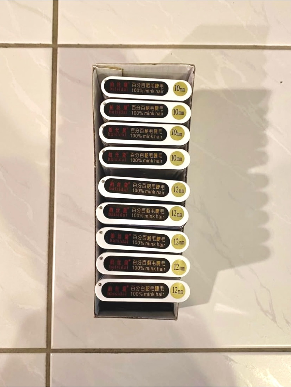 Natural Black 100% Mink Lashes for Extensions – Voluminous 10mm & 12mm